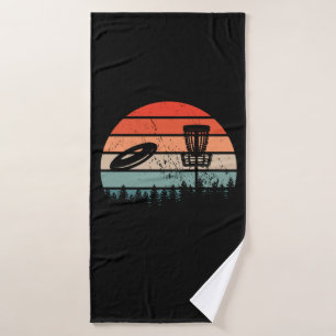 Disc Golf Retro Bath Towel