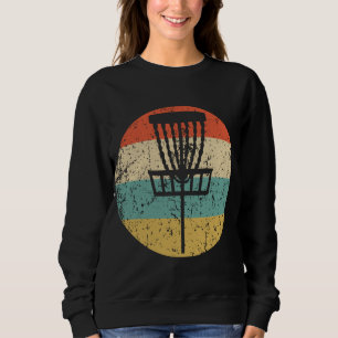 Disc Golf Retro Disc Golf Basket Hooded Sweatshirt