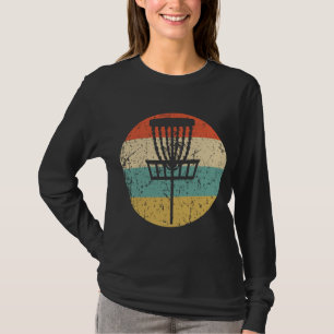Disc Golf Retro Disc Golf Basket Hooded T-Shirt