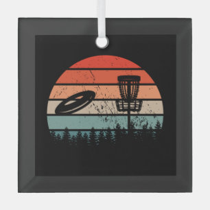 Disc Golf Retro Glass Tree Decoration