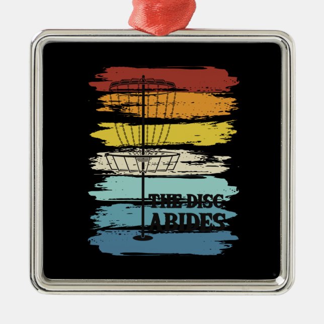 Disc Golf Retro Metal Ornament (Front)