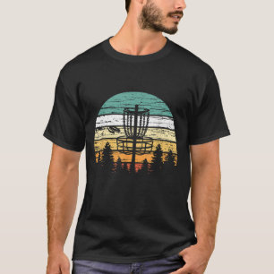Disc Golf Retro Sunset Vintage Frisbee Golf T-Shirt