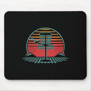Disc Golf Retro Vintage 80s Style  Mouse Pad