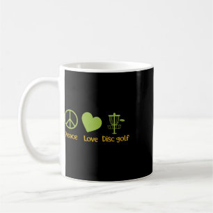 Disc Golf Retro Vintage Men Women, True Peace Love Coffee Mug