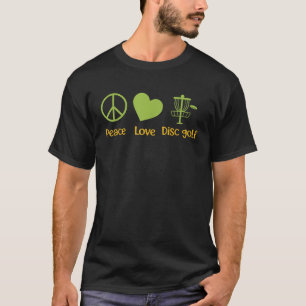 Disc Golf Retro Vintage Men Women True Peace Love T-Shirt