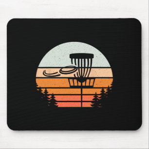 Disc Golf Retro Vintage Sunset Mouse Pad