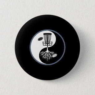 Disc Golf S For Men Women - Yin Yang  6 Cm Round Badge