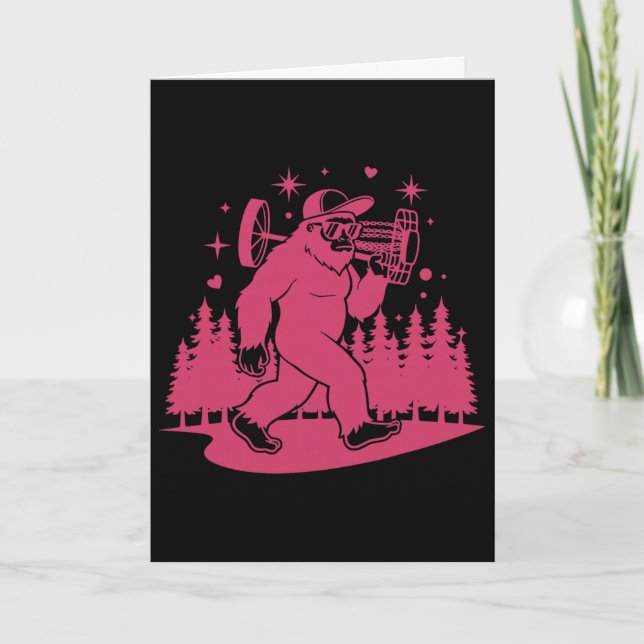 Disc Golf Sasquatch Funny Disc Golfer Forest  Card (Front)