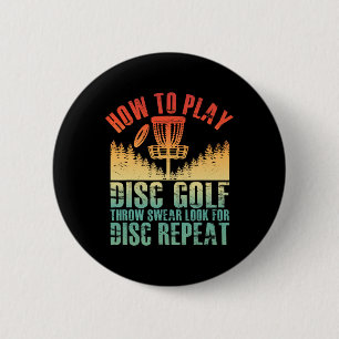Disc Golf Shirt For Men Dad Disc Golf Player Disc 6 Cm Round Badge
