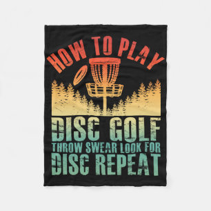 Disc Golf Shirt For Men Dad Disc Golf Player Disc  Fleece Blanket