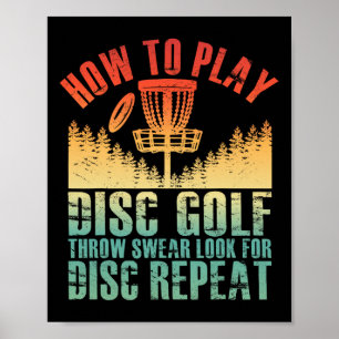 Disc Golf Shirt For Men Dad Disc Golf Player Disc Poster