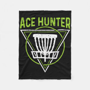 Disc Golf Shirt Funny Ace Hunter Disc Golf Fleece Blanket