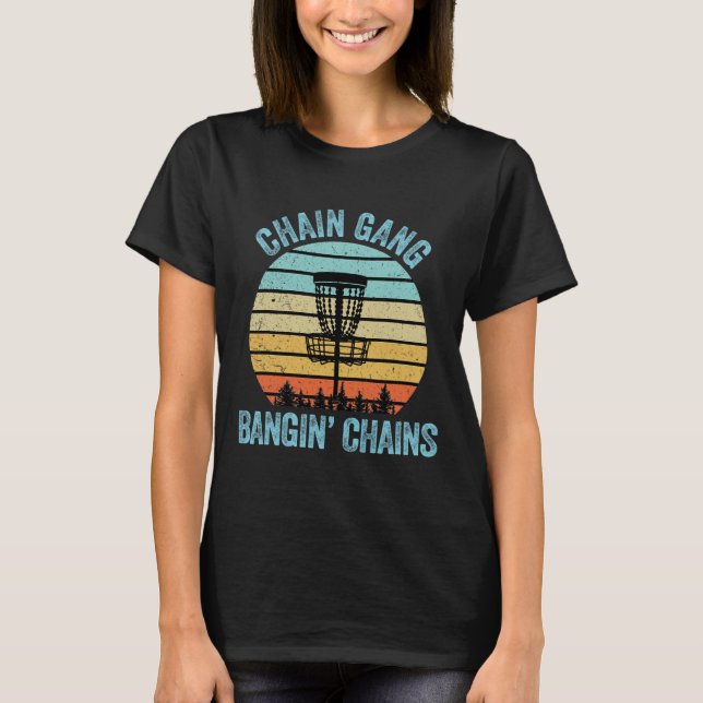 Disc Golf Shirt Funny Chain Retro Disc Golf Gift  (Front)