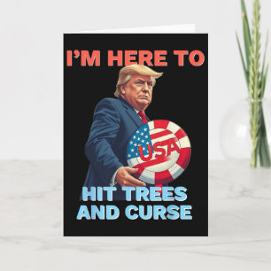 Disc Golf Shirt Funny Hit Trees And Curse Retro Di Card