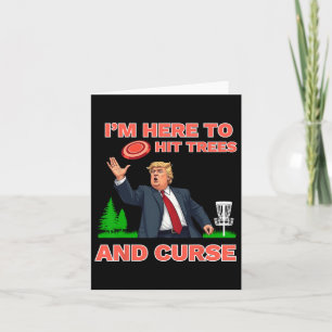 Disc Golf Shirt Funny Hit Trees And Curse Retro Di Card