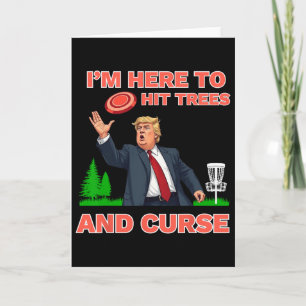 Disc Golf Shirt Funny Hit Trees And Curse Retro Di Card