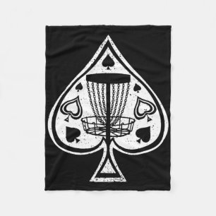 Disc Golf Shirts Men Disc Golf Tee Ace Of Spades  Fleece Blanket
