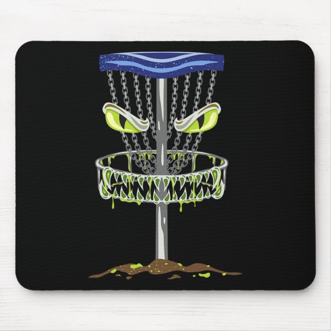 Disc Golf Shirts Men Disc Golf Tee Monster  Mouse Pad (Front)