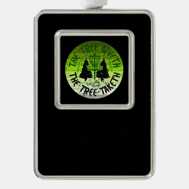 Disc Golf Silver Plated Framed Ornament (Front)