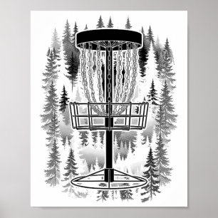 Disc Golf Sket Forest Course Funny Woods Golfer Tr Poster