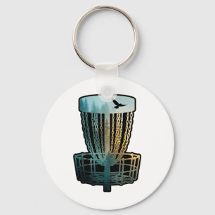 Disc Golf Sket Forest Flight Disc Golfer Key Ring