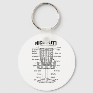 Disc Golf Sket Nice Putt Funny Putting Jargon Diag Key Ring