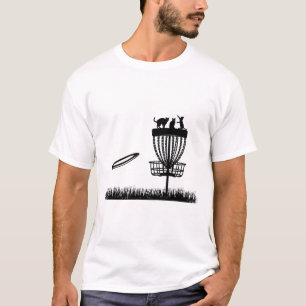 Disc Golf Sket With Cats - Disc Golfer Funny Disc T-Shirt