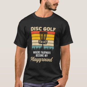 Disc Golf Sport Frisbee Player Flying Disc Basket T-Shirt