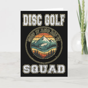 Disc Golf Squad Grip It And Rip Funny Retro Vintag Card