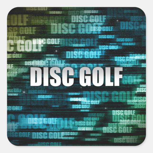 Disc Golf Square Sticker (Front)