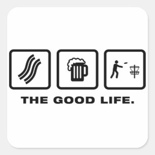 Disc Golf Square Sticker
