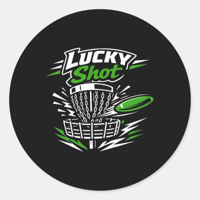 Disc Golf St. Patrick's Day Frolf Player Chain Ng  Classic Round Sticker (Front)
