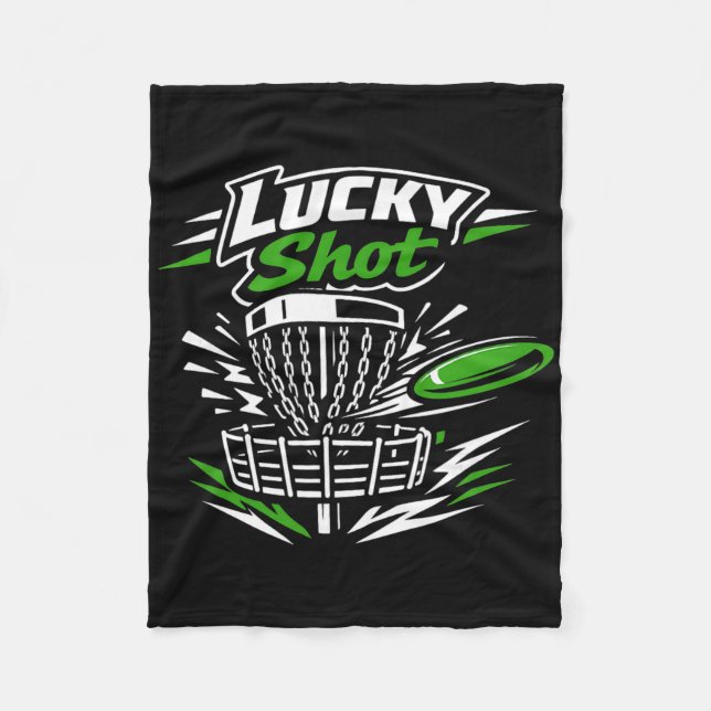 Disc Golf St. Patrick's Day Frolf Player Chain Ng  Fleece Blanket (Front)