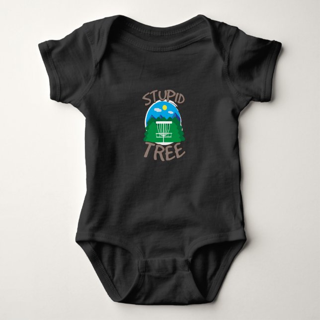 Disc Golf - Stupid Tree Baby Bodysuit (Front)