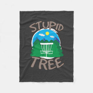 Disc Golf - Stupid Tree Fleece Blanket