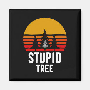 Disc Golf Stupid Tree Funny Frisbee Sport  Magnet