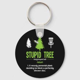 Disc Golf Stupid Tree Noun Dictionary Gift Midrang Key Ring
