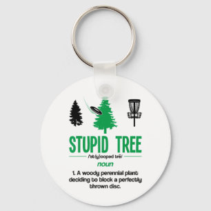 Disc Golf Stupid Tree Noun Dictionary Gift Midrang Key Ring