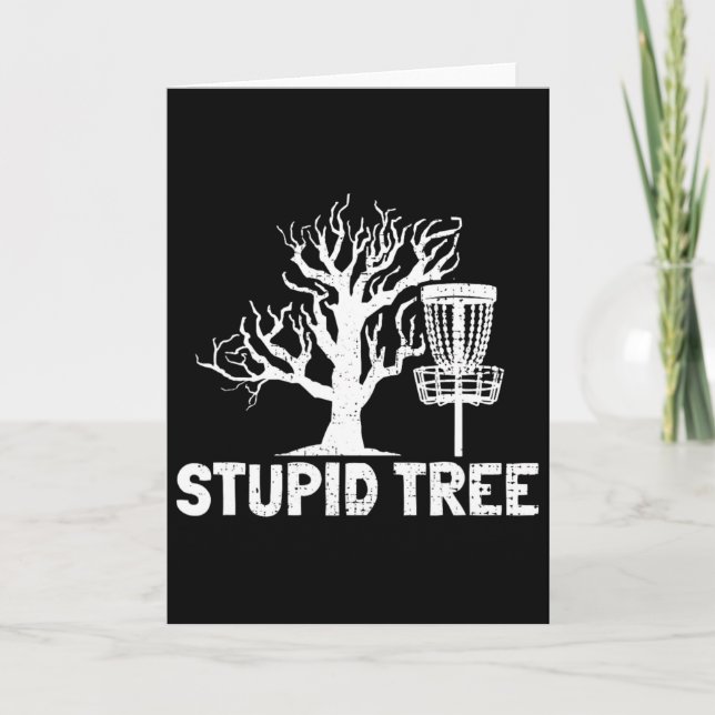 Disc Golf Stupid Tree Noun Dictionary Gifts Midran Card (Front)