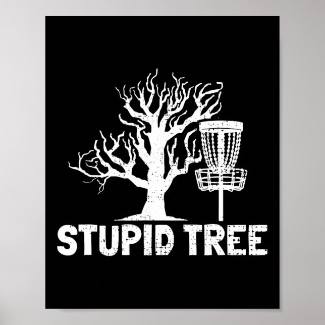 Disc Golf Stupid Tree Noun Dictionary Gifts Midran Poster (Front)
