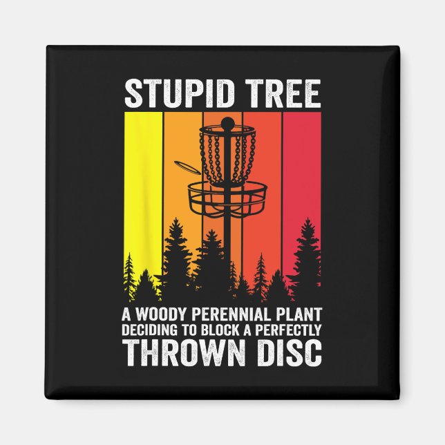 Disc Golf Stupid Tree Noun Dictionary Midrange Dri Magnet (Front)