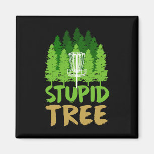Disc Golf Stupid Trees Retro Frisbee Funny Sports  Magnet