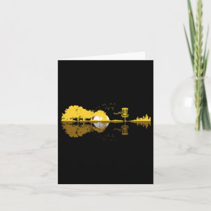 Disc Golf Sunset Guitar Guitarist Player Golfing F Card