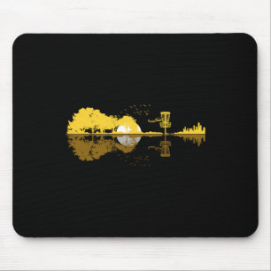 Disc Golf Sunset Guitar Guitarist Player Golfing F Mouse Pad