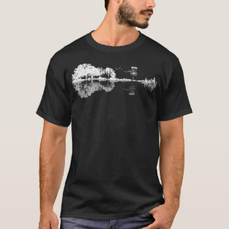 Disc Golf Sunset Guitar Guitarist Player Golfing G T-Shirt