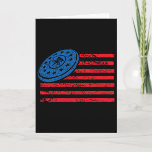 Disc Golf T Shirt usa Flag Disc Golf' For Men And Card