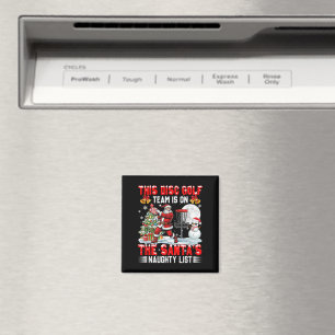Disc Golf Team is On Santa's Xmas Naughty Magnet