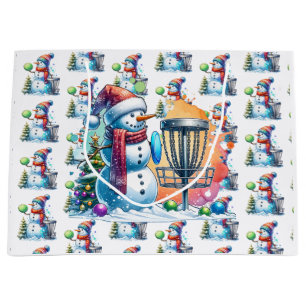 Disc Golf Themed Christmas Large Gift Bag