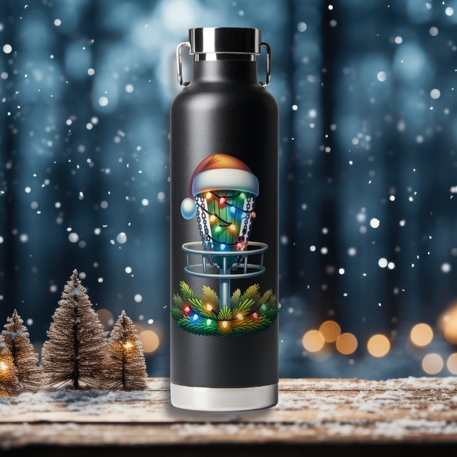 Disc Golf Themed Christmas Water Bottle (Creator Uploaded)