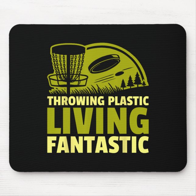 Disc Golf Throwing Plastic Living Fantastic Disc G Mouse Pad (Front)